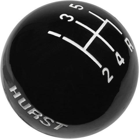 5 speed imprinted shift knob BLACK: 3/8"-16 for Hurst chrome sticks