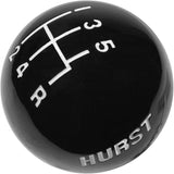 5 speed imprinted shift knob BLACK: 3/8"-16 for Hurst chrome sticks