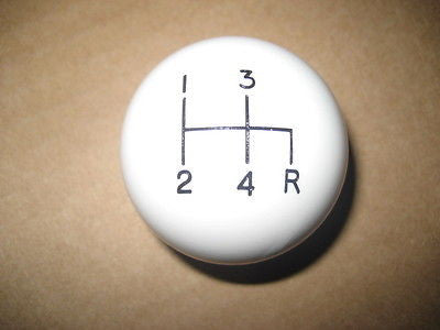 4 speed RDR engraved shift knob WHITE: M12 x 1.75 for 1988-1991 GM C/K trucks