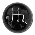 4 speed RDR engraved shift knob BLACK: M12 x 1.75 for 1988-1991 GM C/K trucks