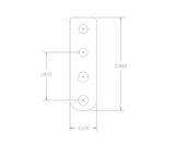 Vertical stick extension bracket for trucks w/ body lift