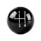 4 speed imprinted shift knob BLACK: 7/16"-20 for Hurst aluminum sticks - BLEMISHED