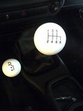 Shifter & transfer case shift knob set WHITE for 2007-2018 Jeep Wrangler JK 6 speed