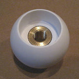 6 speed RUL engraved shift knob ball WHITE for 2015-2025 Ford Mustang + Focus & Fiesta