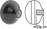 Plain black oval "mushroom" gennie shift knob 3/8"-24 for 4 speed trucks + old Hurst