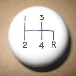 4 speed RDR engraved shift knob WHITE: sleeve mount for 1982+ F-series & Ranger