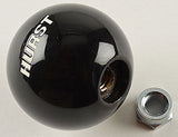 6 speed RUR imprinted shift knob BLACK: 3/8"-16 for Hurst chrome sticks