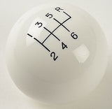 6 speed RUR engraved shift knob WHITE: M16 x 1.50 for 1993-2002 Camaro & Firebird