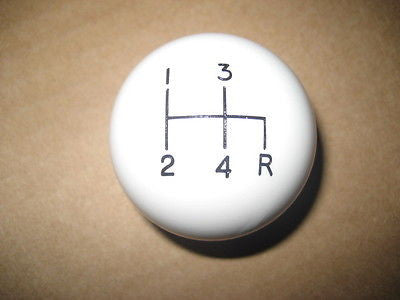 4 speed RDR engraved shift knob WHITE: M12 x 1.25 for Toyota Pickup Hilux