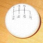6 speed RDR engraved shift knob WHITE: 3/8"-16 for Hurst chrome sticks