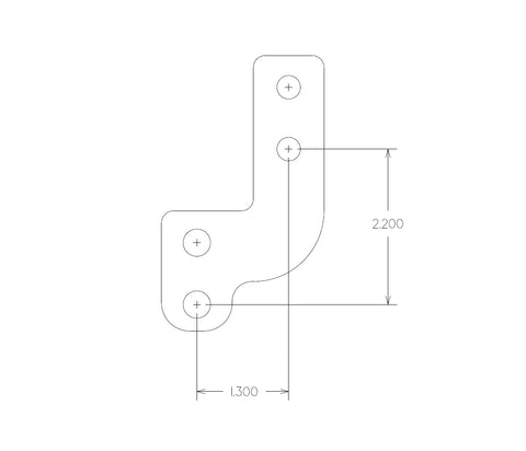 Offset stick bracket for custom work