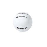 3 speed logo imprinted shift knob WHITE: 3/8"-16 for Hurst chrome sticks - BLEMISHED