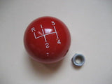 4 speed RUL engraved shift knob RED: 3/8"-16 for Hurst chrome sticks