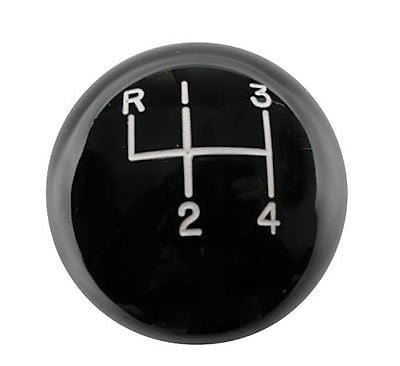 4 speed RUL engraved shift knob BLACK: 7/16"-20 for Hurst aluminum sticks