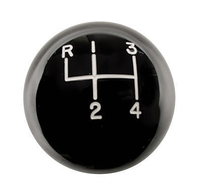 4 speed RUL engraved shift knob BLACK: 3/8