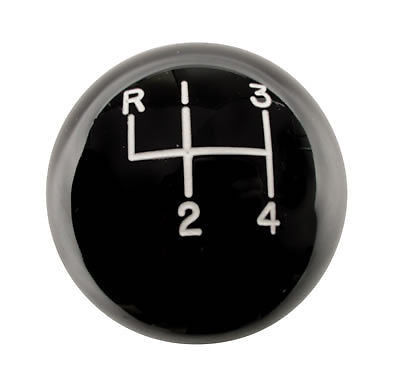 4 speed RUL engraved shift knob BLACK: 3/8"-16 for 1980-1981 Jeep CJ & AMC w/ SR4