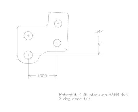 Offset & tilt stick bracket for custom work