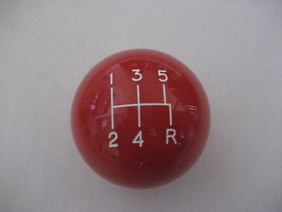 5 speed engraved shift knob RED: 3/8"-16 for Hurst chrome sticks