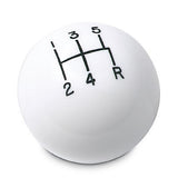 5 speed engraved shift knob WHITE: 7/16"-20 for Hurst black sticks