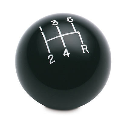 5 speed engraved shift knob BLACK: M12 x 1.25 for 1975-2015 Toyota trucks