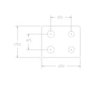 Fore/aft offset stick extension bracket