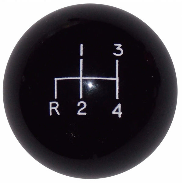 4 speed RDL engraved shift knob BLACK: M10x1.25 for 1974