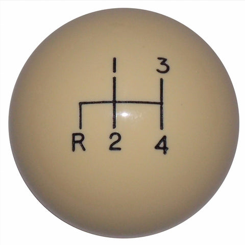 4 speed RDL engraved shift knob WHITE: M12x1.25 for 1981-1987 Toyota Land Cruiser FJ60