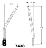 Core Shifter w/ chrome stick for Ford Ranger : 1985-1987 V6 4x4 (FM145)