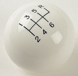 6 speed RUR engraved shift knob WHITE: M10 x 1.50 for 2004-2008 Ford Falcon