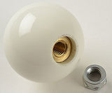 4 speed RDR engraved shift knob WHITE: 3/8"-16 for 1980-1986 Jeep CJ w/ T4 or T176 + 1984-1986 XJ w/ AX4