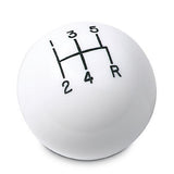 5 speed engraved shift knob WHITE: M12 x 1.75 for 1983-2004 Ford Mustang