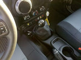 Shifter & transfer case shift knob set BLACK for 2007-2018 Jeep Wrangler JK 6 speed