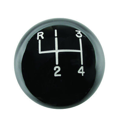 4 speed RUL engraved shift knob BLACK: 9/16"-18 for 1964-1988 Corvette