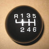 6 speed RUL engraved shift knob ball BLACK for 2015-2023 Ford Mustang + Focus & Fiesta
