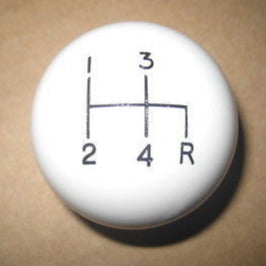 4 speed RDR engraved shift knob WHITE: 3/8