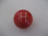 3 speed engraved shift knob RED: 3/8"-24 for Buick Olds + AMC & Mopar