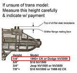 Core Shifter w/ chrome stick for Dodge Dakota : 1994-2000 w/ NV3500