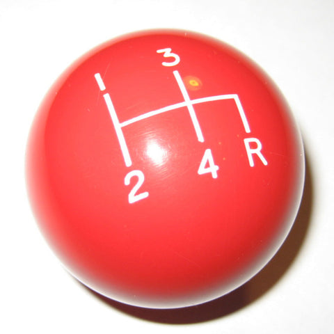 4 speed RDR engraved shift knob RED: 3/8"-16 for 1980-1986 Jeep CJ w/ T4 or T176 + 1984-1986 XJ w/ AX4