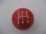 5 speed engraved shift knob RED: 3/8"-16 for Hurst chrome sticks