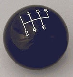 6 speed RUR engraved shift knob BLACK: 3/8"-16 for Hurst chrome sticks